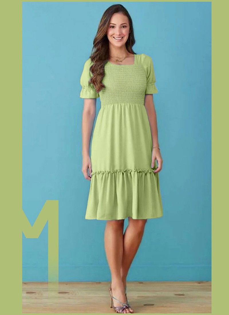 One piece dress clearance in green colour